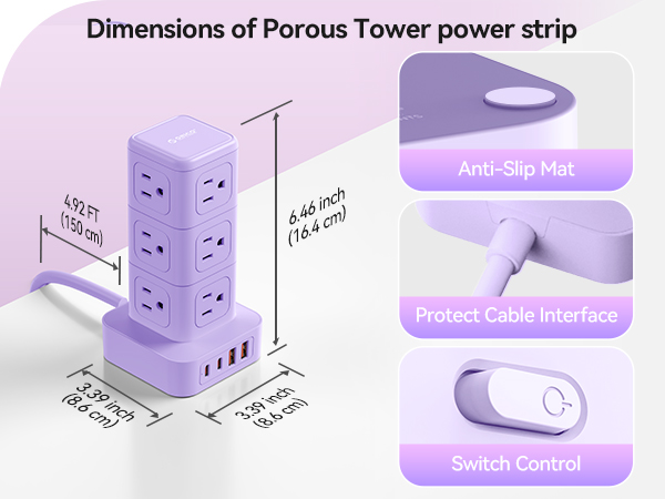 small power strip mini power strip black power strip