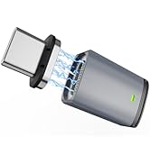 3C'S USB C Magnetic Adapter(1 Pack), 11Pin Straight Type C Magnetic Adapter, Supports USB PD 100W...