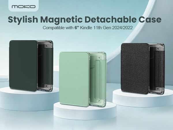 kindle case 6 inch, 6" kindle magnetic detachable case,