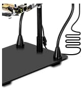 KUVRS 30X/12X Bifocals Magnifying Glass with Light and Stand, 14.2'' Magnetic Soldering Helping H...