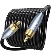 FEMORO Subwoofer Cable 15 Feet, Single RCA Cable Dual Shielded Wire, Gold Plated Plugs, Deep Bass...