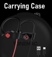 TONEMAC U8 Bluetooth 5.3 Headphones, Wireless Earbuds with 15 Hours Playtime, IPX7 Waterproof Spo...