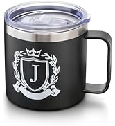 Personalized 14 Oz Insulated Coffee Mug with Lid Travel Large Cup Adult Men Guy Him Brother Dad B...