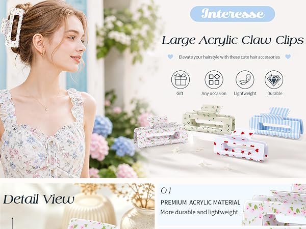 large hair clips for women