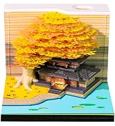 3D Time Piece Calendar, 2027 Desk Calendar With LED Light, 3d Tree Memo Pad Creative Desk Calenda...