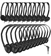 Classroom Headphones Bulk 20 Pack for Kids School Student,Wholesale Durable Wired Earphones Class...