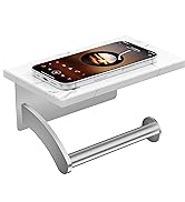 marble toilet paper holder with shelf