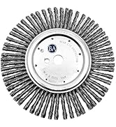 Benchmark Abrasives Expansion Joint Cleaning Wire Wheel, 12" x 3/8" x 1" DPH, for Walk-Behind Str...