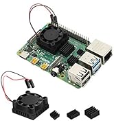 Easycargo Raspberry Pi 4 Heatsink Fan Kit, Cooler 25mm Fan Heatsink for Cooling Raspberry Pi 5 4 ...