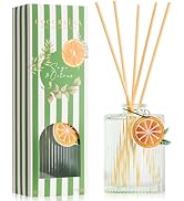 COCORRÍNA Reed Diffuser Set, 6.09 fl oz Sage&amp;Citrus Oil Diffuser with 8 Reed Sticks, Long-Lasting...