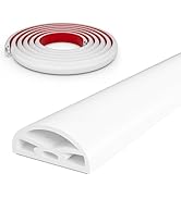 39” White Shower Threshold Water Dam Stopper for Dry and Wet Separation,Self Adhesive Collapsible...