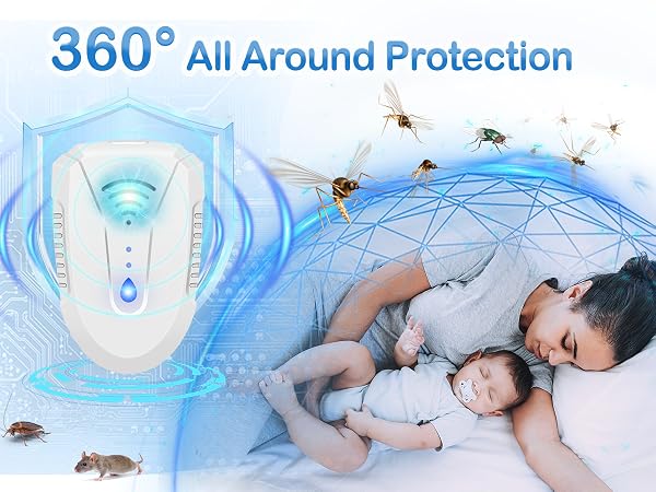 6 packs ultrasonic pest insect repeller