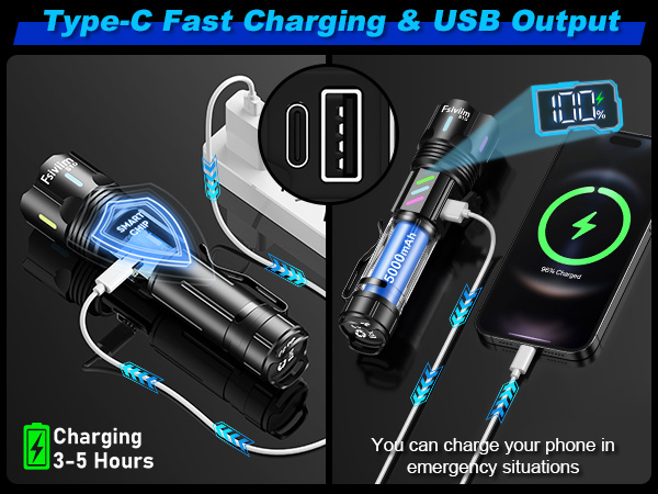 led rechargeable flashlight