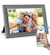 Digital Picture Frame WiFi Grey Send Photos from Phone16GB Storage Smooth System 10.1inch 1280x80...
