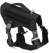 Dog Vest Harness, Nylon Waterproof Dog Harness, Dog Vest with Reflective Strip for Night Walking(...