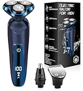 Viatia Electric Razors for Men – 3D Head Shavers, Wet &amp; Dry Cordless Shaver, IPX7 Waterproof with...
