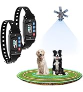 PUPKIDS Wireless Dog Fence System for 2 Dogs - Radius Up to 33-9999 Yards Rechargeable Electric F...
