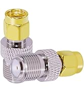 CNARIO 2PCS SMA Male to F Female Adapter SMA (Plug) to F (Jack) RF Coax Coaxial Connector F Type ...