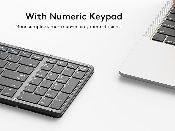 With numeric keypad