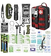VLITEPRO Survival First Aid Kit, Molle Pouch System Survival kit for Camping, Boat, Hunting, Hiki...
