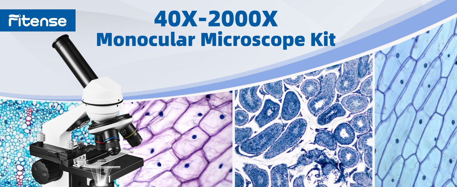 Monocular Microscope with LED Light