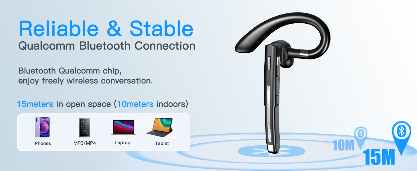 Upgraded Bluetooth 5.3 chip, compatible with iOS/Android/Windows systems, etc.