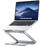 AOEVI Laptop Stand with 360-Degree Rotation, Adjustable Laptop Riser for Desk Portable, Foldable ...