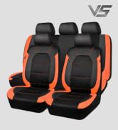 CAR PASS Leather Seat Covers, Breathable Universal Car Seat Cover Full Set for Cute Women Girly,5...