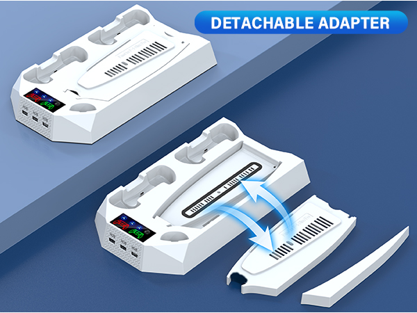 ps5 slim cooling stand with controller charging station and cooling fan