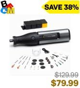 HOTO 12V Cordless Rotary Tool Kit Pro, Brushless Motor, 35000RPM Variable Speed, 3000mAh USB-C Re...