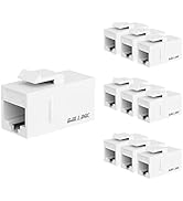 iwillink RJ45 Cat6 Keystone Coupler 10-Pack, Female to Female Cat6 Keystone Jack, UTP Keystone Co...
