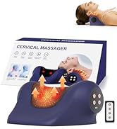 Heated Neck Stretcher for Pain Relief,Cervical Traction Device,3 Vibration Modes Portable Wireles...