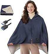 PJE Heated Blanket Portable Shawl Heating USB 3 Setting Electric Warming Throw 59.10 × 33.50 inch...
