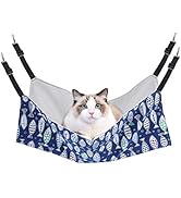 PERSUPER Cat Hammock Bed for Cage - 22x18 inch Adjustable Hanging Cat Bed Reversible Cat hammocks...