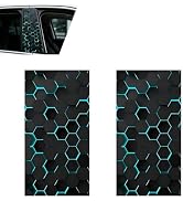 sdidzad 2 PCS Honeycomb Car B-Pillar Vinyl Decals, HD Printed Hexagon Door Pillar Stickers, Perso...