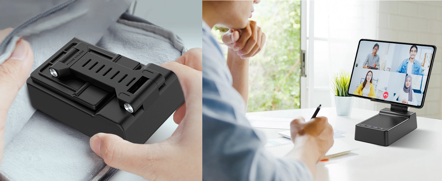Phone Stand with Wireless Bluetooth Speaker