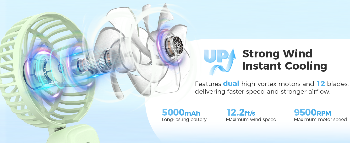 battery fan handheld fan rechargeable battery operated fan