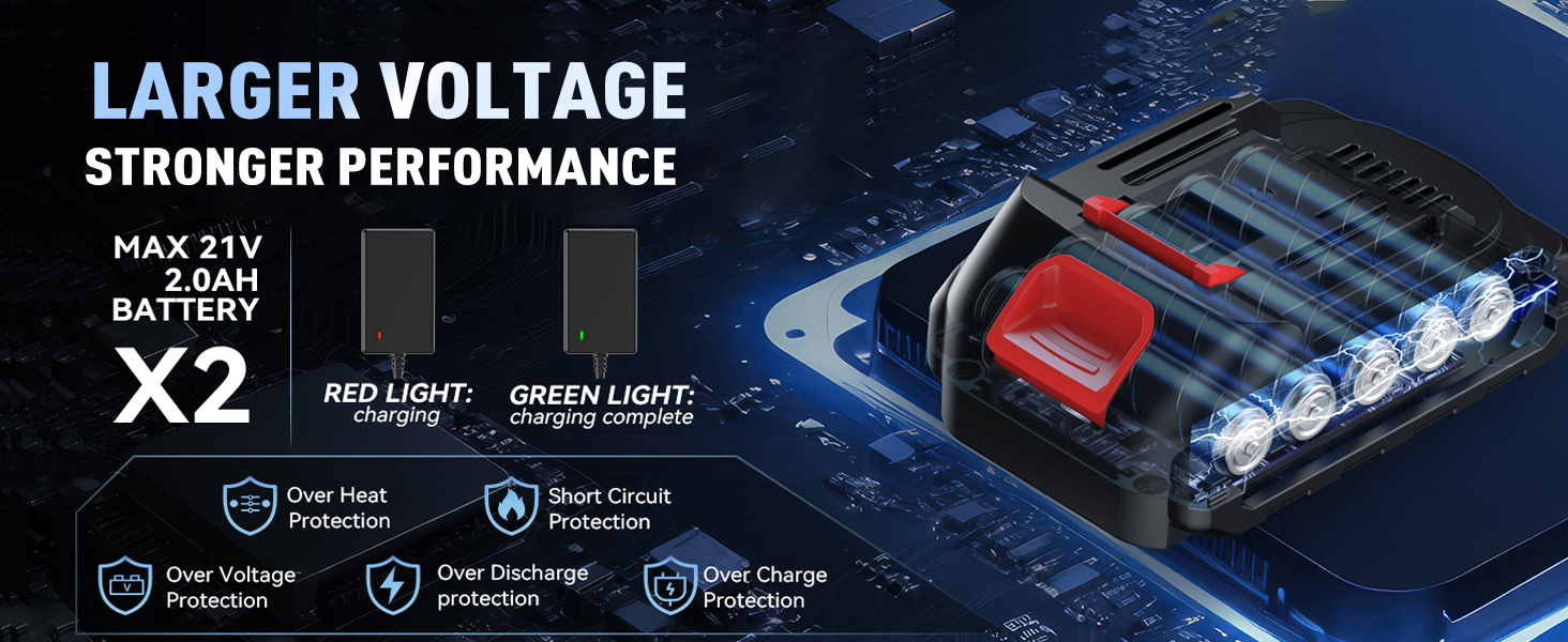 2 Packs Battery