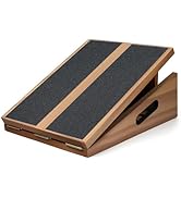 WeGXY Calf Stretcher Slant Board for Squats, Portable Wooden Incline Board for Calf Stretching, A...