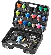 VEVOR 28 pcs Universal Radiator Pressure Tester Kit, Coolant Pressure Tester Kit with Manual Pump...