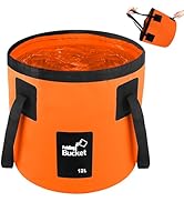 Collapsible Bucket with Handle, 3.2 Gallon Foldable Car Wash Bucket Cleaning Bucket for Fishing, ...
