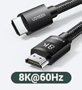 UGREEN HDMI 2.1 Cable Certified 8K 6.6FT Ultra High Speed HDMI Cord Braided 48Gbps 4K@240Hz 10K@6...
