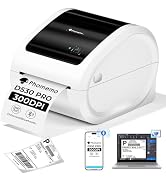 Phomemo Ethernet Thermal Label Printer, 300Dpi Shipping Label Printer for Small Business, Home, O...