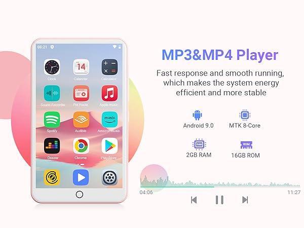 MP3 Player with Bluetooth and WiFi