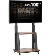 Mobile TV Stand for 42-100 Inch LCD LED Flat/Curved Screen TVs, Rolling TV Stand Holds up to 132L...