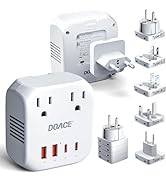 Upgraded 2000W Voltage Converter US to Europe for Hair Dryer- DOACE 220V to 110V Converter for Eu...