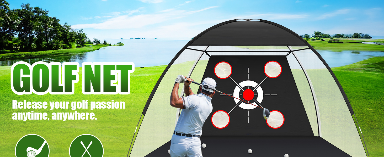 Golf Hitting Aid Nets Chipping Training Swing,Gifts for Men Dad Him and Golfer
