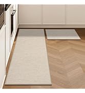 LEKEEPGO Kitchen Mats for Floor 17"x29"+17"x59", 2 PCS Kitchen Rugs, Kitchen Runner Rugs Non Skid...
