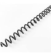 Binditek 100 Pack Plastic Spiral Binding Coils, 6mm(1/4"), 30 Sheet Capacity, 4:1 Pitch, Black, 4...