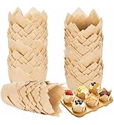 IOMDRWU Tulip Cupcake Liners, 200 Pcs Up-graded Muffin Liners, Greaseproof Parchment Paper Baking...